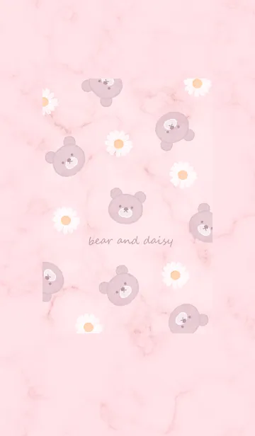 [LINE着せ替え] マーブルとクマとデイジー♥ピンク06_1の画像1