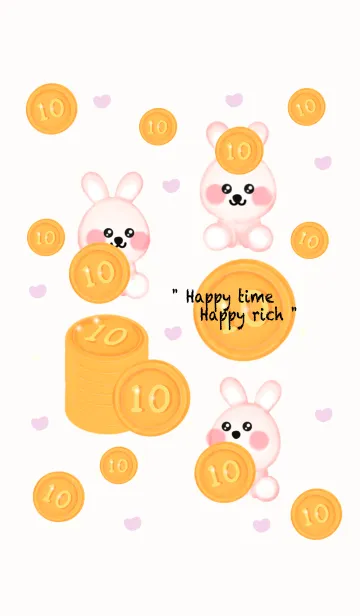 [LINE着せ替え] Time to be bunny rich 2の画像1