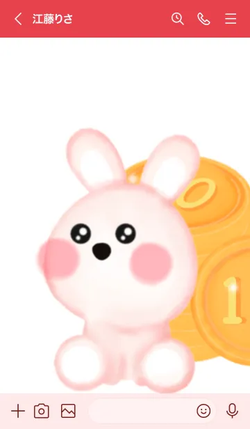 [LINE着せ替え] Time to be bunny rich 2の画像3