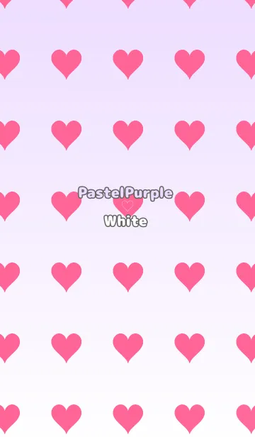 [LINE着せ替え] パステルパープル❤︎ホワイト/TKCJの画像1