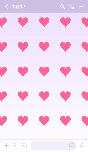 [LINE着せ替え] パステルパープル❤︎ホワイト/TKCJの画像3