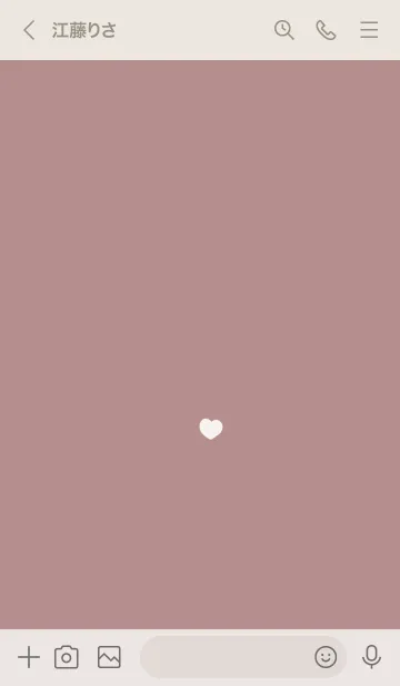 [LINE着せ替え] 大人シンプル。くすみピンクとハート。の画像3