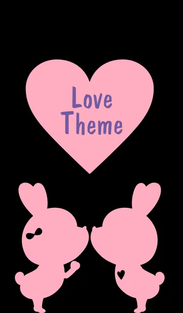 [LINE着せ替え] LOVE THEME Pink and Black 90の画像1