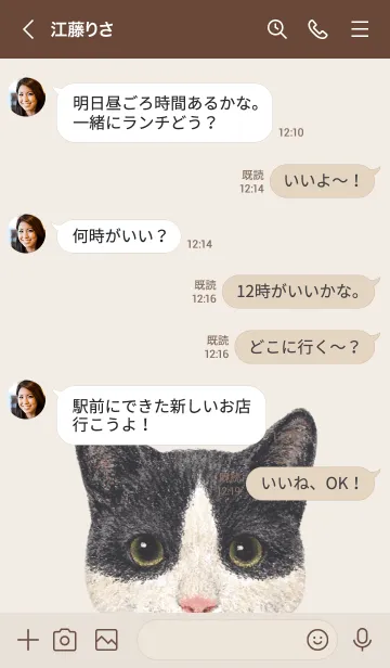 [LINE着せ替え] ICON CAT - ミックス - BROWN/09の画像4