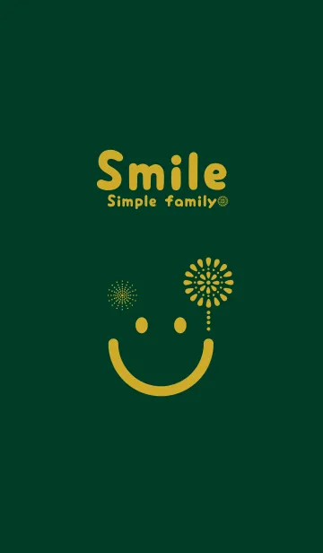 [LINE着せ替え] スマイル＆花火-海松藍色の画像1