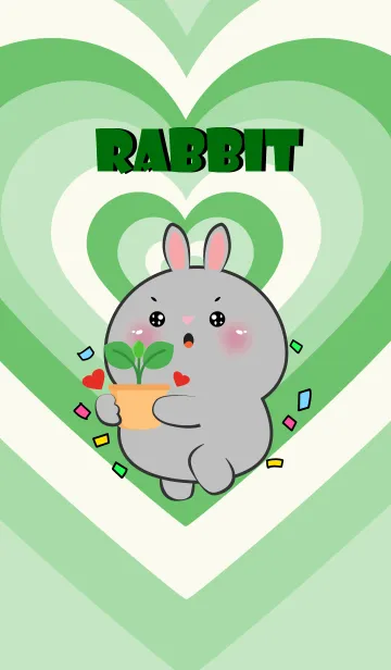 [LINE着せ替え] Rabbit Like Green Color Theme (JP)の画像1