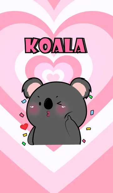 Love Black Koala In Love Theme (JP)の着せ替えメイン画像
