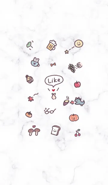 [LINE着せ替え] シンプルアイコン初秋♥ウィスタリア07_1の画像1