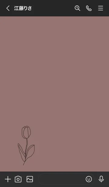 [LINE着せ替え] art_tulip (brown black)の画像3