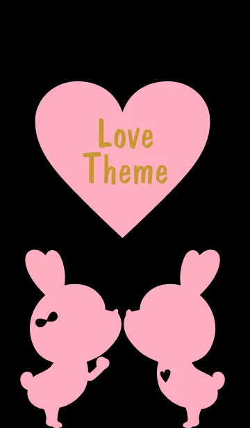 [LINE着せ替え] LOVE THEME Pink and Black 91の画像1