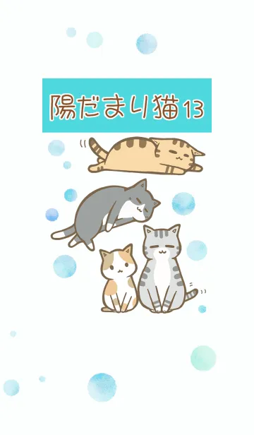 [LINE着せ替え] 陽だまり猫 13 水玉の画像1