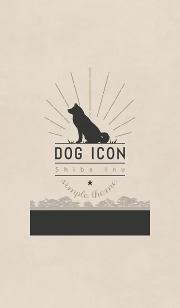 [LINE着せ替え] DOG ICON - 柴犬 - BLACKの画像1