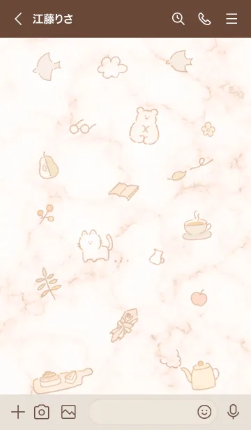 [LINE着せ替え] シンプルアイコンFika♥パンプキン15_1の画像2