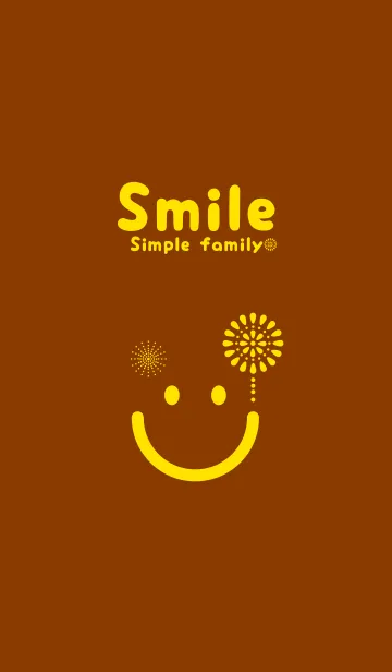 [LINE着せ替え] スマイル＆花火-褐色の画像1