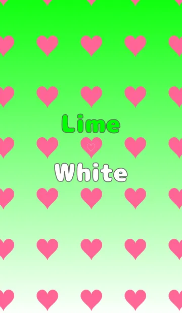 [LINE着せ替え] ライム❤︎ホワイト/TKCJの画像1