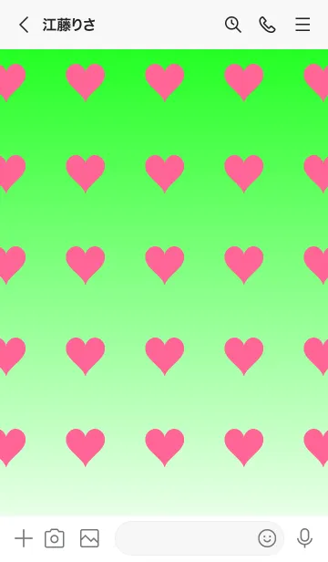 [LINE着せ替え] ライム❤︎ホワイト/TKCJの画像3