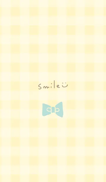 [LINE着せ替え] チェック柄 リボン15の画像1