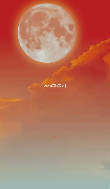 [LINE着せ替え] 赤 : 月と空の画像1