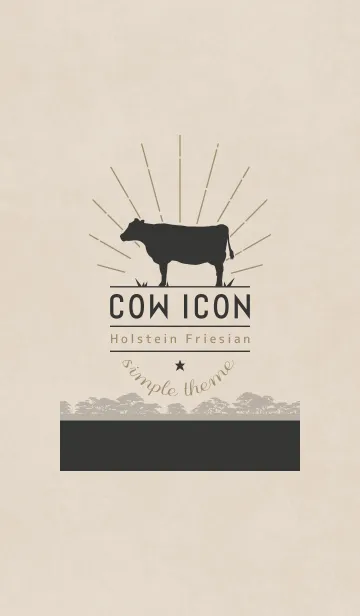 [LINE着せ替え] COW ICON - ホルスタイン - BLACKの画像1