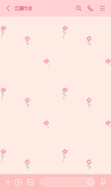 [LINE着せ替え] コスモスの着せかえ ピンクの画像3