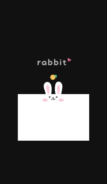 [LINE着せ替え] うさぎ.オレンジ[ブラック]の画像1