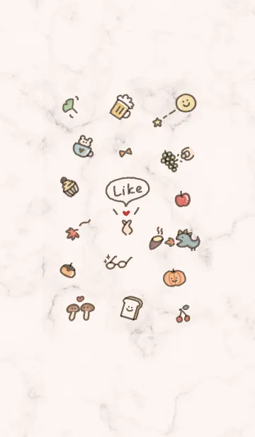 [LINE着せ替え] シンプルアイコン初秋♥オレンジ10_1の画像1