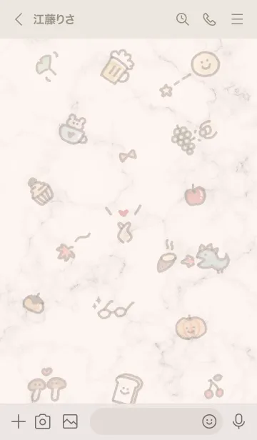 [LINE着せ替え] シンプルアイコン初秋♥オレンジ10_1の画像2