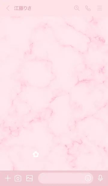 [LINE着せ替え] シンプルな小花とマーブル✿ピンク01_1の画像3