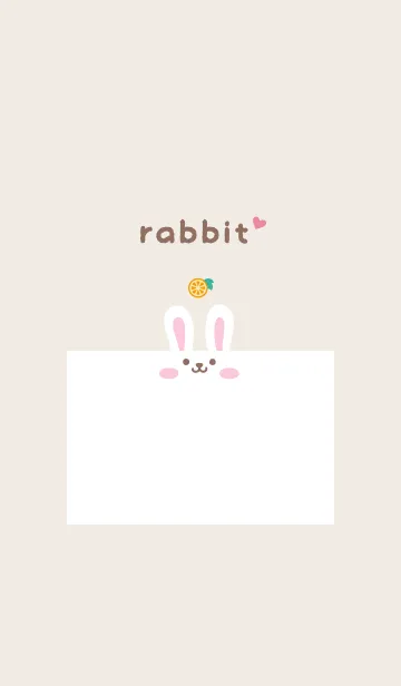 [LINE着せ替え] うさぎ.オレンジ[ブラウン]の画像1