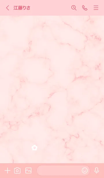 [LINE着せ替え] シンプル小花とマーブル✿ベビーピンク02_1の画像3