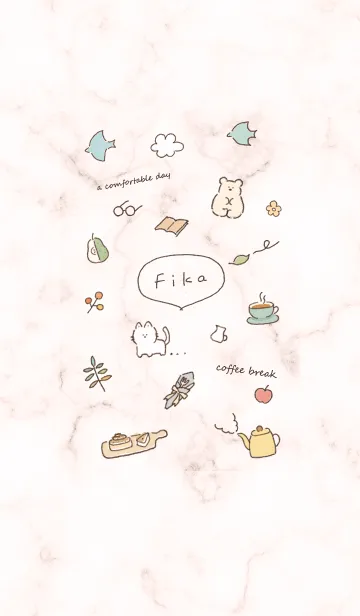 [LINE着せ替え] シンプルアイコンFika♥オレンジ11_1の画像1