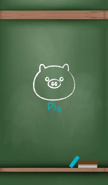 [LINE着せ替え] blackboard Pig 89の画像1
