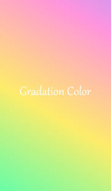 [LINE着せ替え] Gradation Color *Green & Yellow & Pink2*の画像1