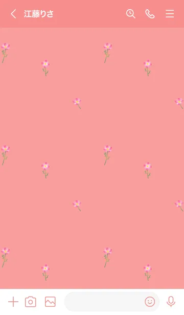 [LINE着せ替え] コスモスの着せかえ 濃いピンクの画像3
