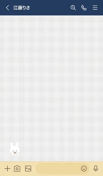 [LINE着せ替え] 白うさぎ チェック20の画像3