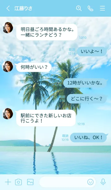 [LINE着せ替え] 心を癒す南国の海の画像3