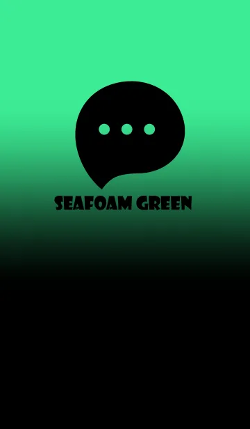 [LINE着せ替え] Black & Seafoam Green Theme V2 (JP)の画像1
