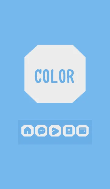 [LINE着せ替え] blue color K01の画像1