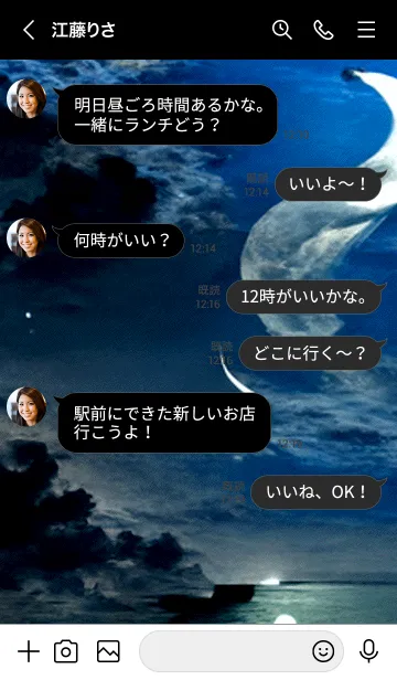 [LINE着せ替え] 幻想月夜「タラジ」。の画像4