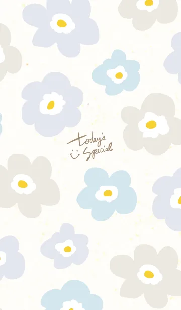 [LINE着せ替え] 北欧風 3色 花9の画像1