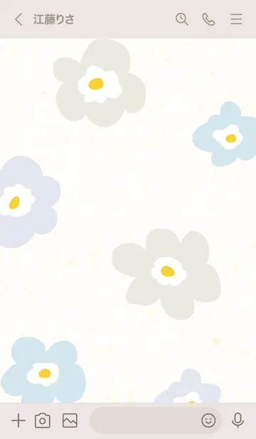 [LINE着せ替え] 北欧風 3色 花9の画像3