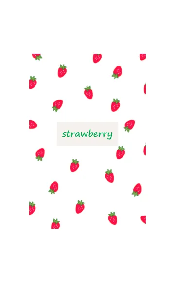 [LINE着せ替え] strawberry_pattern (green)の画像1