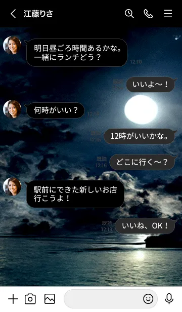 [LINE着せ替え] 幻想月夜「チチチチ」。の画像4