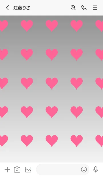 [LINE着せ替え] グレー❤︎ホワイト/TKCJの画像3