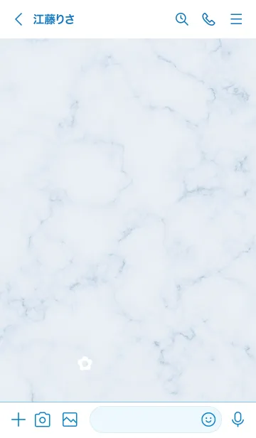 [LINE着せ替え] シンプルな小花とマーブル✿ブルー15_1の画像2