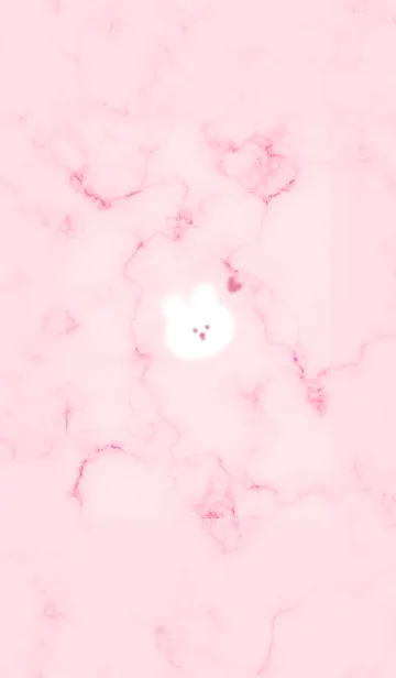 [LINE着せ替え] ふわウサギとマーブル♥ピンク01_1の画像1