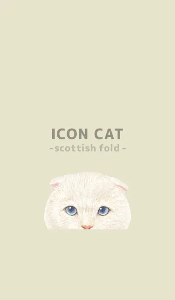 [LINE着せ替え] ICON CAT - スコティッシュ - PASTEL YE/02の画像1