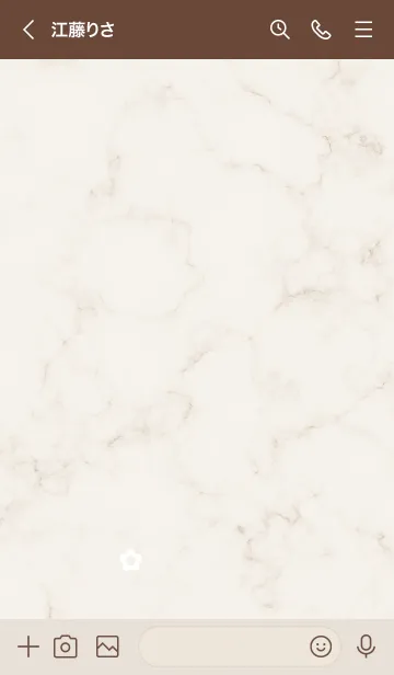 [LINE着せ替え] シンプルな小花とマーブル✿ブラウン10_1の画像3