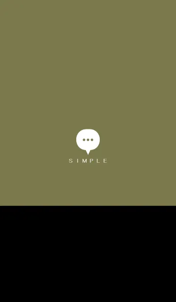 [LINE着せ替え] シンプル（black green)V.1314の画像1
