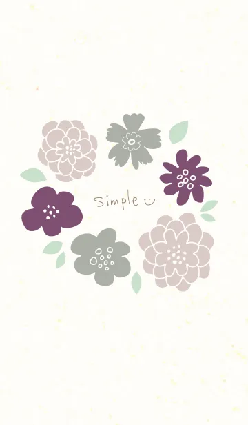 [LINE着せ替え] 3色の花輪23の画像1